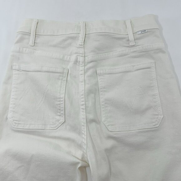 Mother Jeans Bootcut Wide Flared Pants Women Size 28 High Rise Cream Boho Retro - Picture 12 of 12
